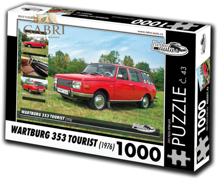 RETRO-AUTA Puzzle č. 43 Wartburg 353 Tourist (1976) 1000 dílků