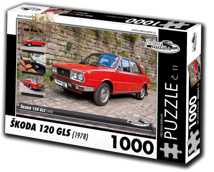 RETRO-AUTA Puzzle č. 11 Škoda 120 GLS (1978) 1000 dílků