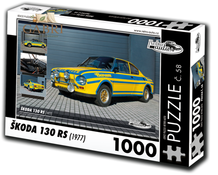 RETRO-AUTA Puzzle č. 58 Škoda 130 RS (1977) 1000 dílků