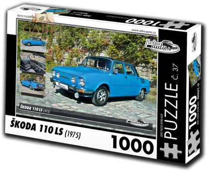 RETRO-AUTA Puzzle č. 37 Škoda 110 LS (1975) 1000 dílků