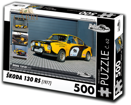 RETRO-AUTA Puzzle č. 62 Škoda 130 RS (1977) 500 dílků