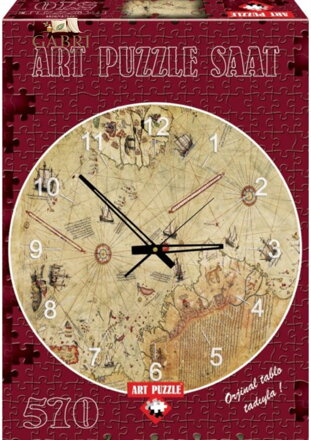 ART PUZZLE Puzzle hodiny Mapa kapitána Reise 570 dílků
