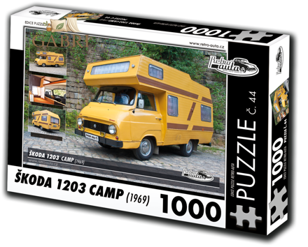 RETRO-AUTA Puzzle č. 44 Škoda 1203 Camp (1969) 1000 dílků