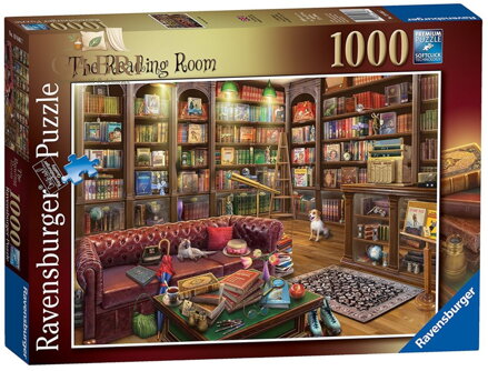 RAVENSBURGER Puzzle Útulná knihovna 1000 dílků
