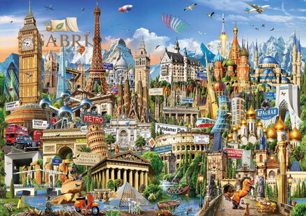 EDUCA Puzzle Divy Evropy 2000 dílků