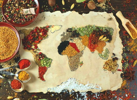 ANATOLIAN Puzzle Mapa světa z koření 1000 dílků