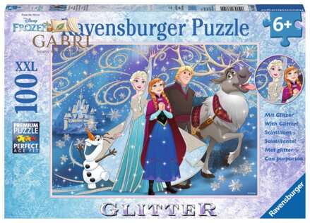 RAVENSBURGER Třpytivé puzzle Ledové království XXL 100 dílků