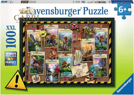 RAVENSBURGER Puzzle Sbírka dinosaurů XXL 100 dílků