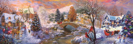 EUROGRAPHICS Panoramatické puzzle Jedeme k babičce 1000 dílků