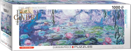 EUROGRAPHICS Panoramatické puzzle Lekníny 1000 dílků