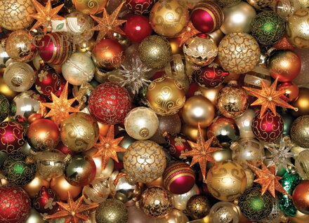 COBBLE HILL Puzzle Vánoční baňky 500 dílků