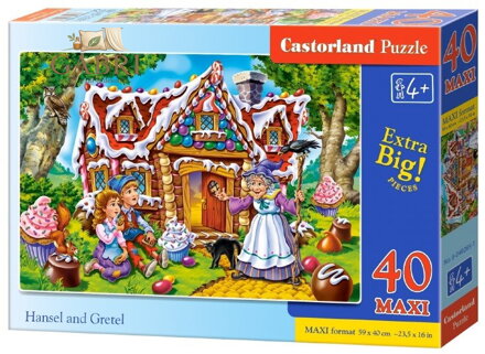 CASTORLAND Puzzle Jeníček a Mařenka MAXI 40 dílků