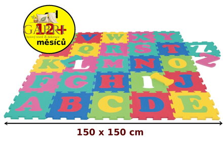 LC Pěnový koberec extra Abeceda 12m+