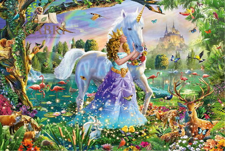SCHMIDT Puzzle Princezna s jednorožcem 150 dílků