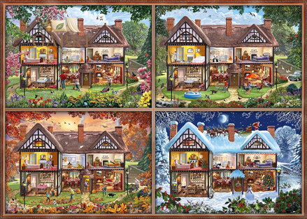 SCHMIDT Puzzle Chaloupka ve čtyřech ročních obdobích 2000 dílků