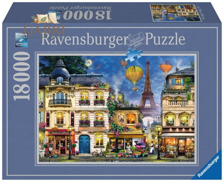 RAVENSBURGER Puzzle Procházka noční Paříží 18000 dílků