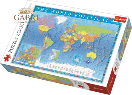 TREFL Puzzle Politická mapa světa 2000 dílků
