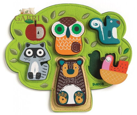 DJECO Vkládačka Strom se zvířátky