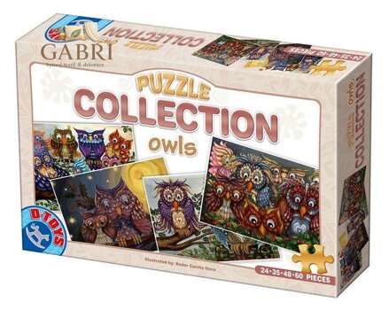 D-TOYS Puzzle Sovičky 4v1 (24,35,48,60 dílků)