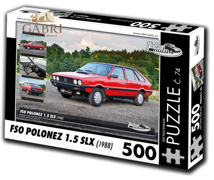 RETRO-AUTA Puzzle č. 74 FSO Polonez 1.5 SLX (1988) 500 dílků