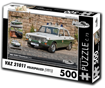 RETRO-AUTA Puzzle č. 73 VAZ 21011 Volkspolizei (1975) 500 dílků