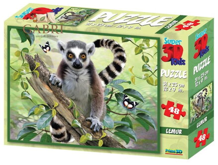 PRIME 3D Puzzle Lemur 3D 48 dílků