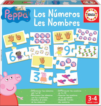 EDUCA Puzzle Prasátko Peppa: Počítání 10x4 dílků