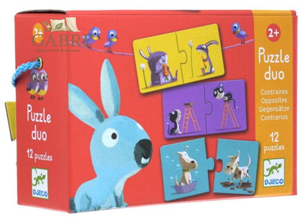 DJECO Puzzle Protiklady 12x2 dílků