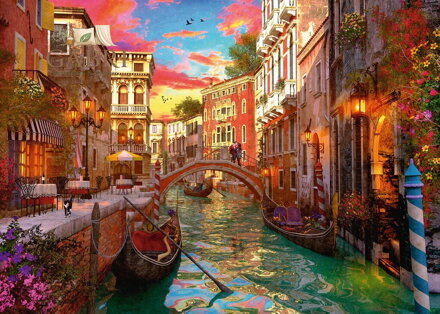 RAVENSBURGER Puzzle Romantické Benátky 1000 dílků