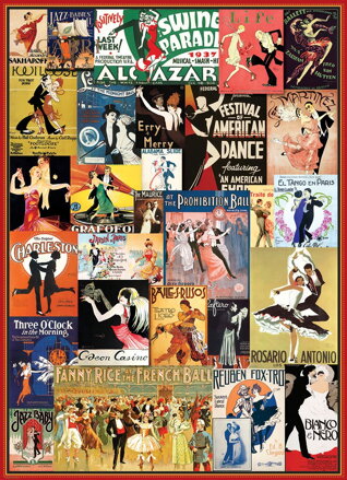 EUROGRAPHICS Puzzle Vintage plakáty z tanečních sálů 1000 dílků
