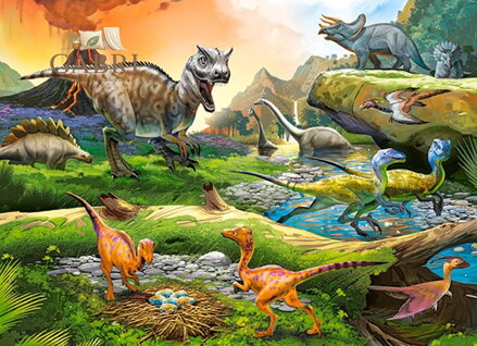 CASTORLAND Puzzle Svět dinosaurů 100 dílků