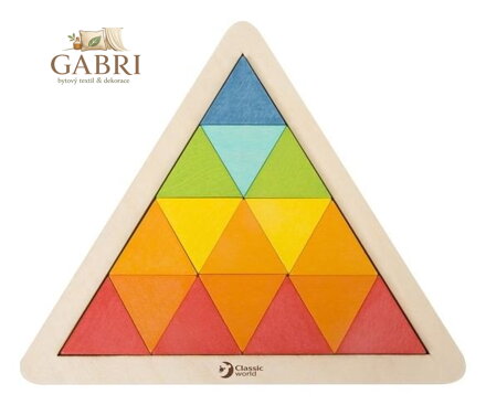 CLASSIC WORLD Dřevěná mozaika Trojúhelník