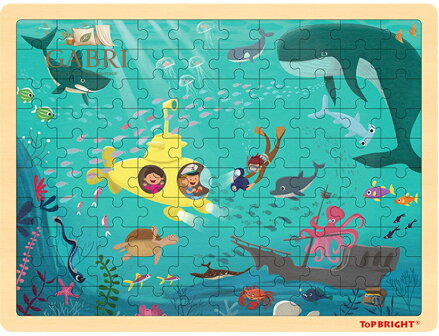 TOP BRIGHT Dřevěné puzzle Na mořském dně 100 dílků