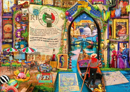 BLUEBIRD Puzzle Život jako otevřená kniha: Benátky 4000 dílků