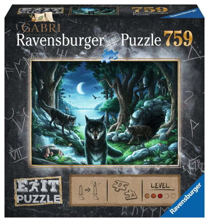 RAVENSBURGER Únikové EXIT puzzle Vlk 759 dílků