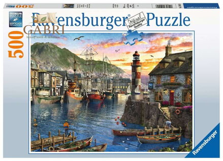 RAVENSBURGER Puzzle Východ slunce v přístavu 500 dílků