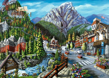 RAVENSBURGER Puzzle Vítejte v Banffu 1000 dílků