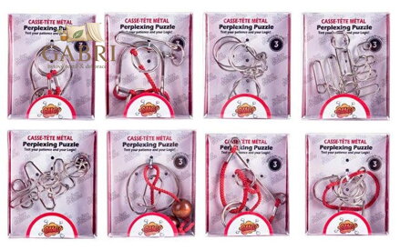 Kovový hlavolam 1ks - Obtížnost 3 (mix)