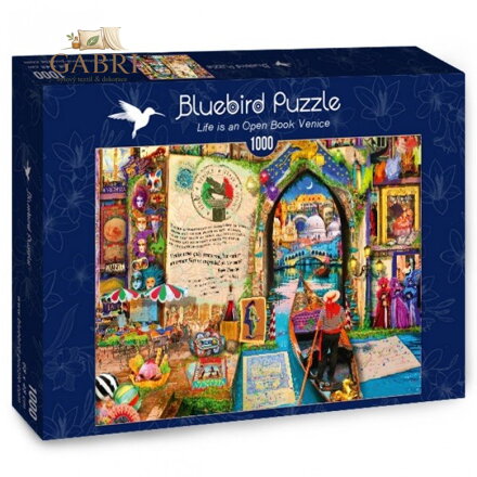 BLUEBIRD Puzzle Život je otevřená kniha: Benátky 1000 dílků