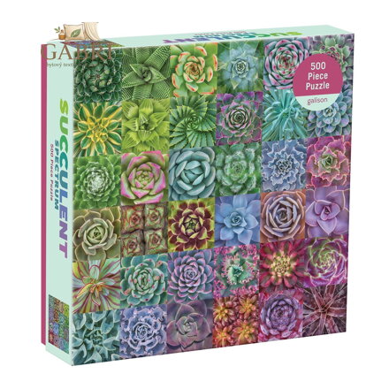 GALISON Čtvercové puzzle Spektrum sukulentů 500 dílků