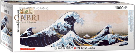 EUROGRAPHICS Panoramatické puzzle Velká vlna na pobřeží Kanagawy 1000 dílků