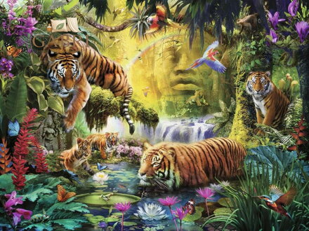 RAVENSBURGER Puzzle Pokojní tygři 1500 dílků