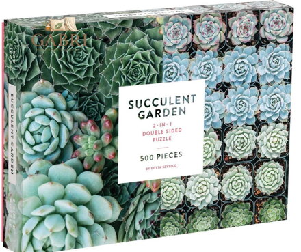 GALISON Oboustranné puzzle Zahrada sukulentů 500 dílků