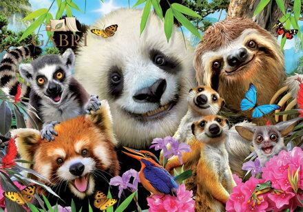 EDUCA Puzzle Selfie černookých kamarádů 300 dílků