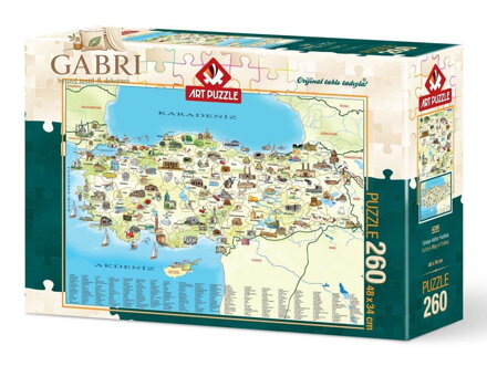 ART PUZZLE Puzzle Turecko: Kulturní mapa 260 dílků