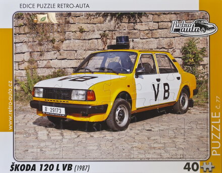 RETRO-AUTA Puzzle č.77 Škoda 120 L VB (1987) 40 dílků