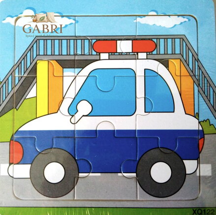 Dřevěné puzzle Policie 9 dílků