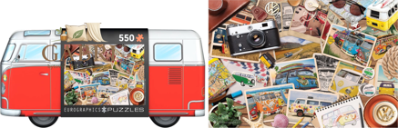 EUROGRAPHICS Puzzle v plechové krabičce Volkswagen Road Trip 550 dílků