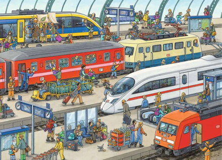 RAVENSBURGER Puzzle Železniční stanice 60 dílků