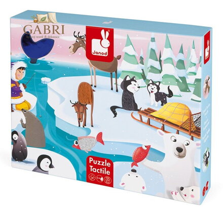 JANOD Hmatové puzzle Život na ledě 20 dílků